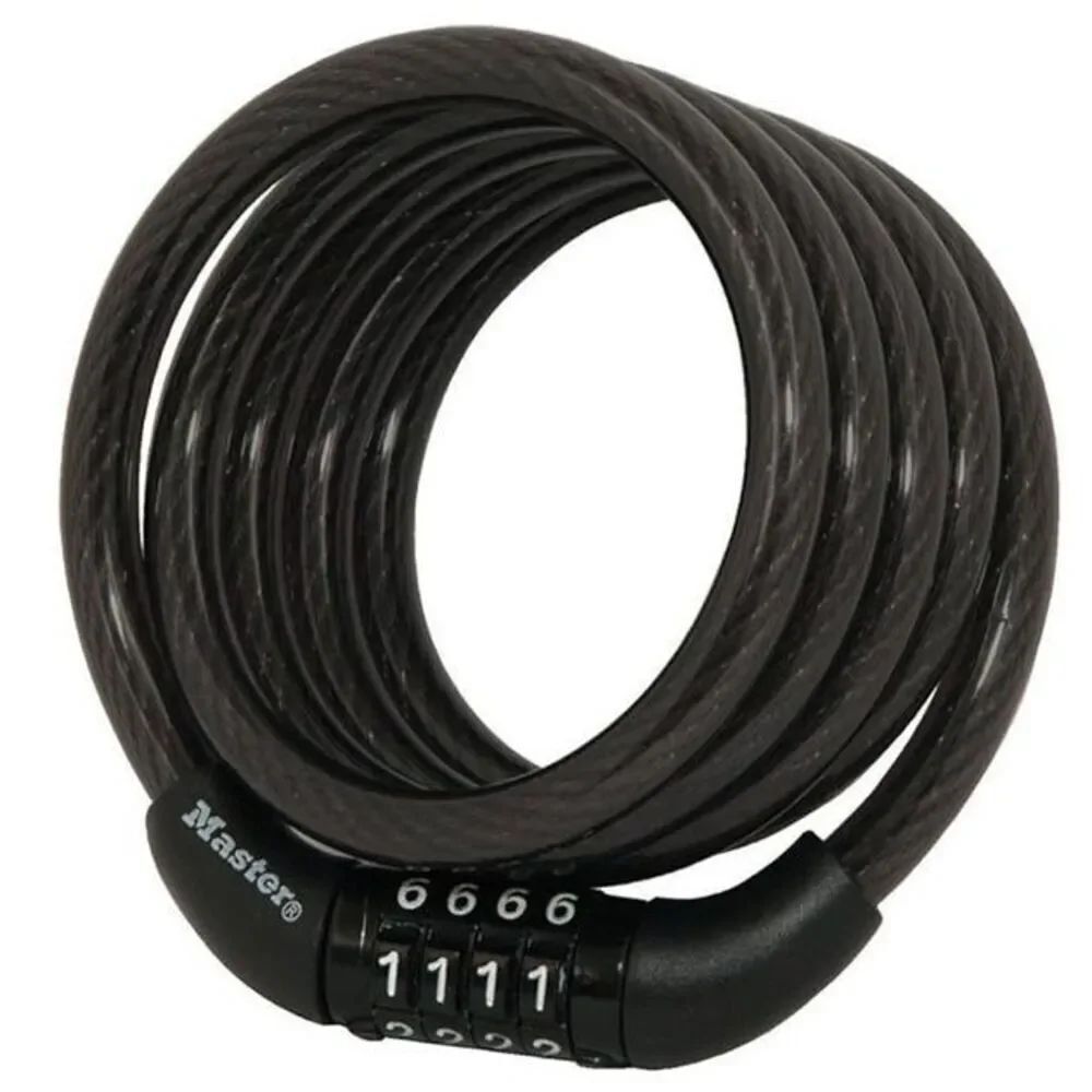 Master Lock 8143D Combination Bike Lock, 4 ft long, Black